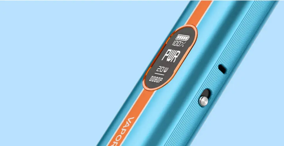 VAPORESSO VIBE  ECO/PWR switch – offering adjustable power modes for flavor customization in vape pod starter kit.