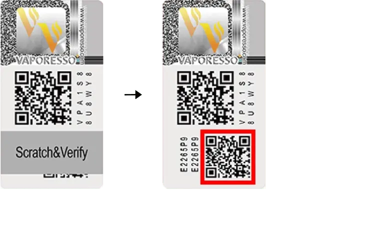 vaporesso product anti-counterfeiting verification